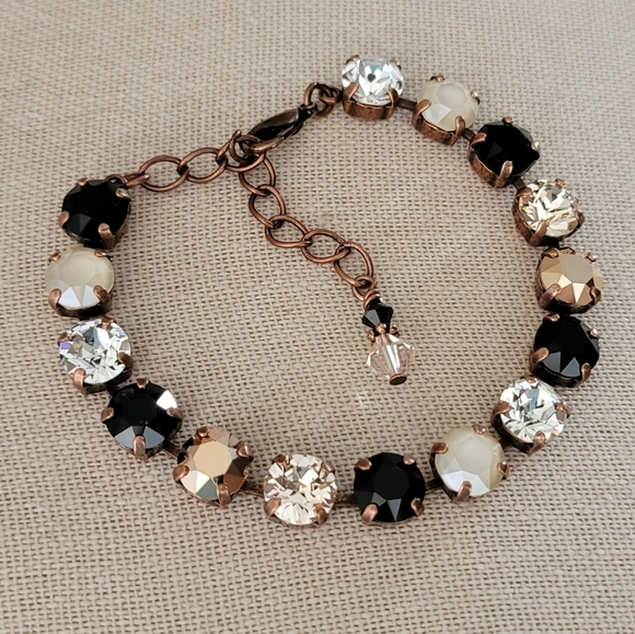 Austrian Crystal Bracelet in Antique Copper - Picture 4 of 9